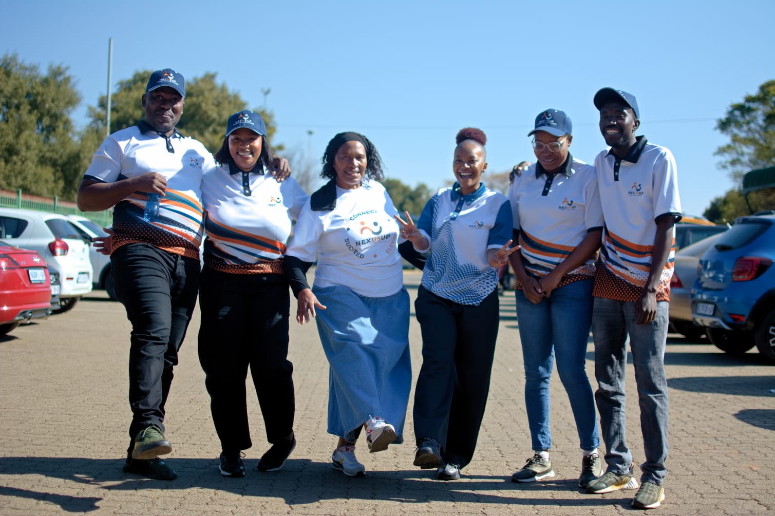 Community team gathering outdoors